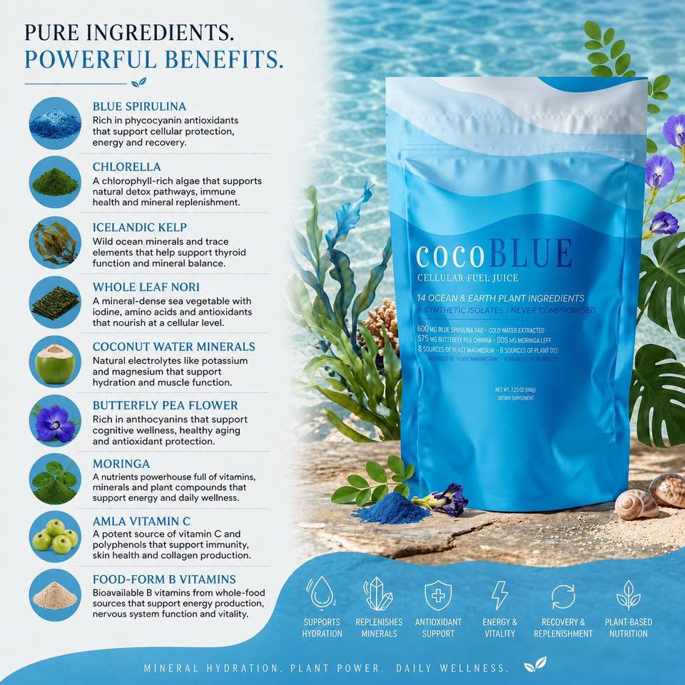 cocoBLUE Anti-Fatigue Cell Fuel & Electrolyte Powder