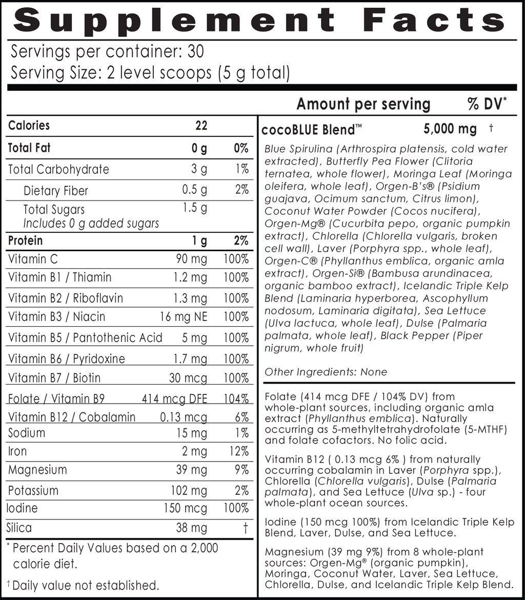 cocoBLUE Anti-Fatigue Cell Fuel & Electrolyte Powder