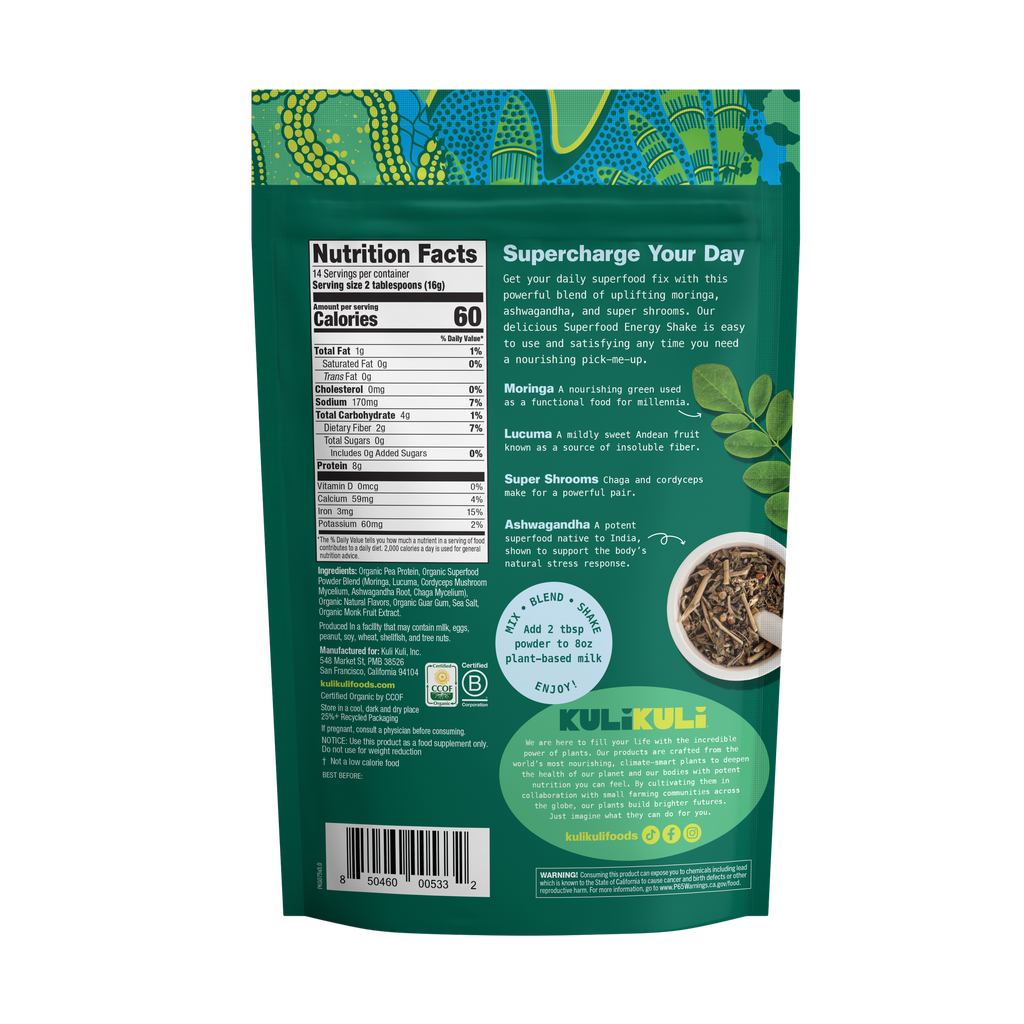 Organic Superfood Energy Shake - Vanilla