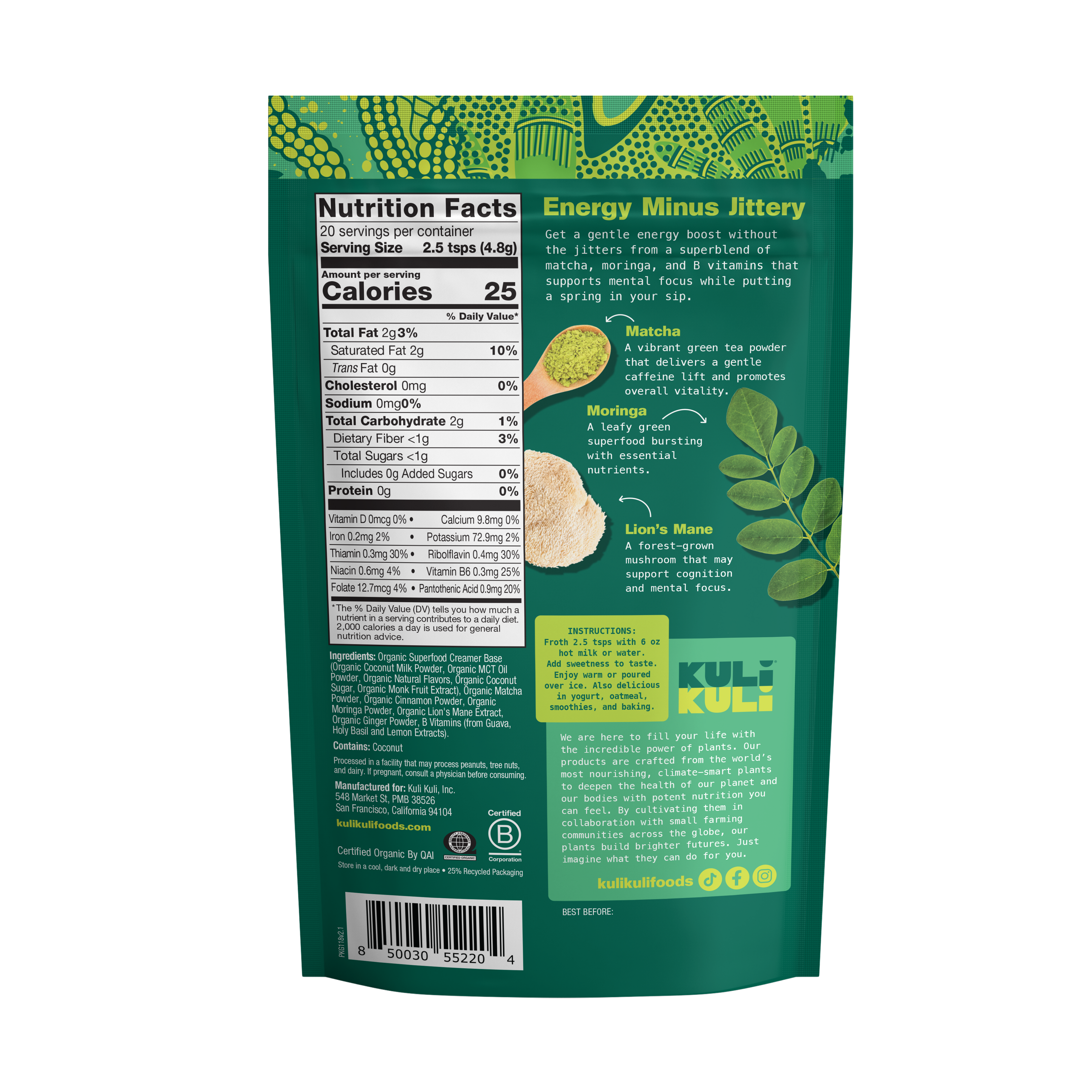 Matcha Moringa Superfood Latte