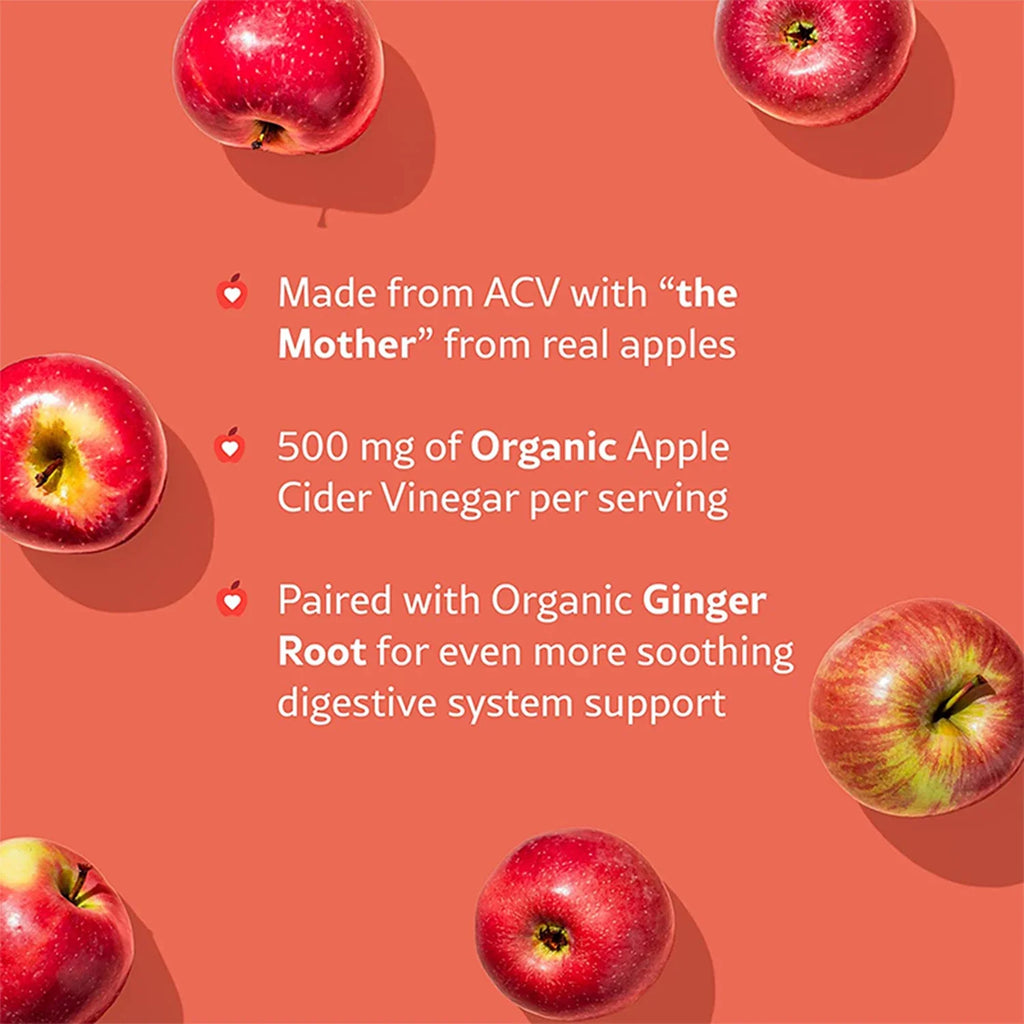 Pure Apple Cider Vinegar - Weight Management, Metabolism Boost, Fat Burning, Appetite Suppressant, Detoxification - 60 Gummies