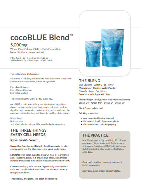 cocoBLUE Anti-Fatigue Cell Fuel & Electrolyte Powder
