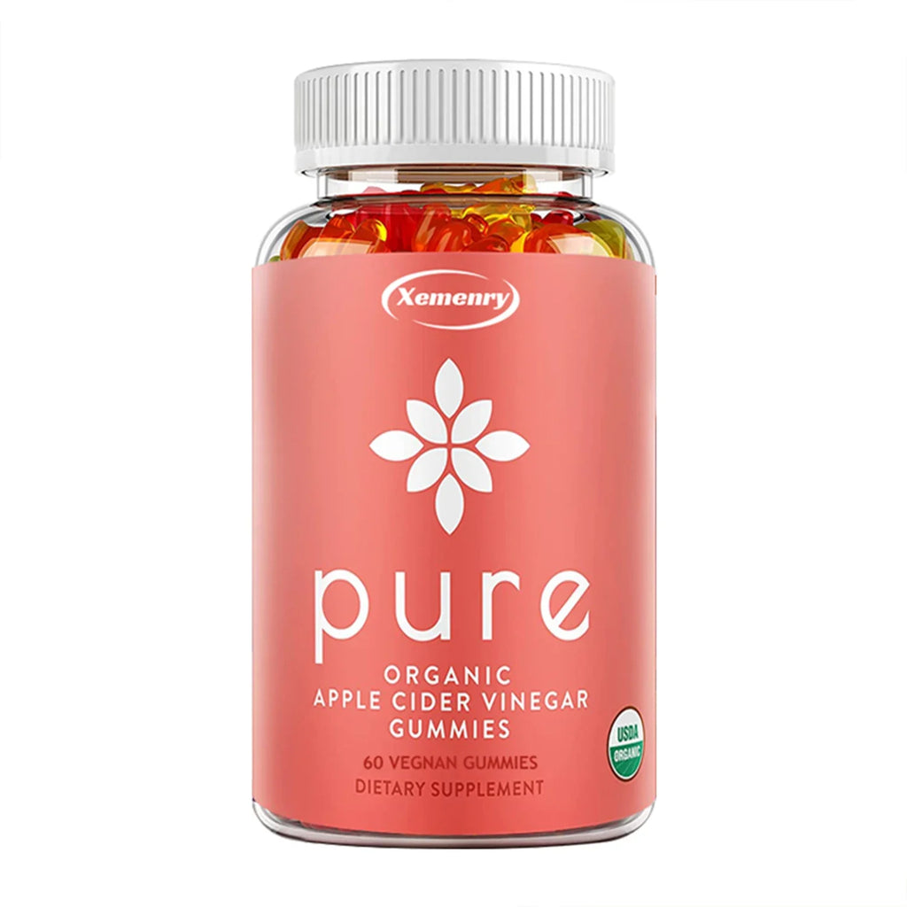 Pure Apple Cider Vinegar - Weight Management, Metabolism Boost, Fat Burning, Appetite Suppressant, Detoxification - 60 Gummies